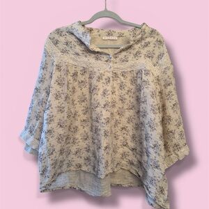 Karlie Women’s Floral and Lace Blouse